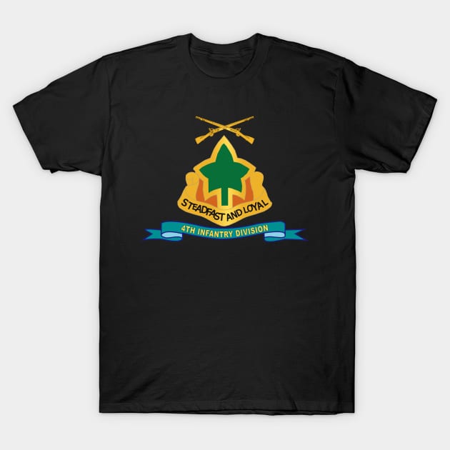 4th Infantry Division - w Br - Ribbon T-Shirt by twix123844